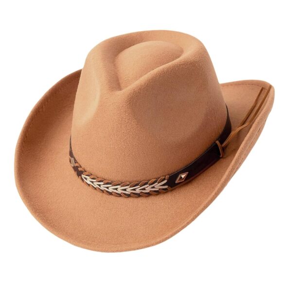 3713 Western Cowboy Hat For Men Women, Vintage Wide Brim Cowgirl main image 6